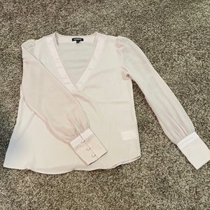 Express XS blush pink blouse